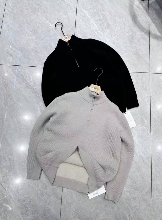 EJ PLAIN ZIPNECK SWEATSHIRT