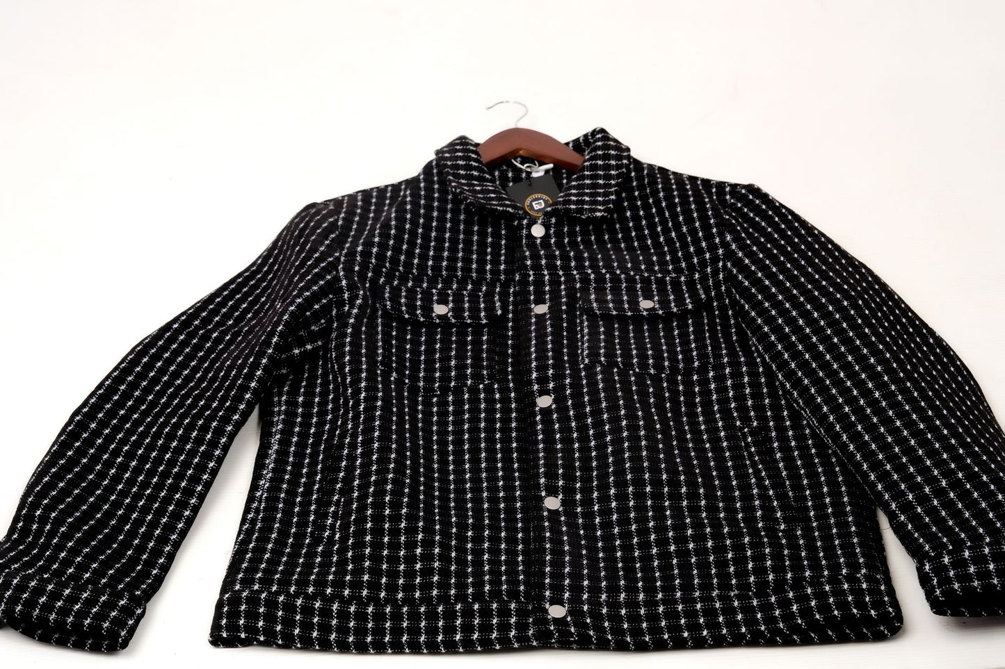 EJ SRIPED FRONT POCKET JACKET